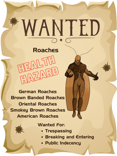Wanted Poster Roaches